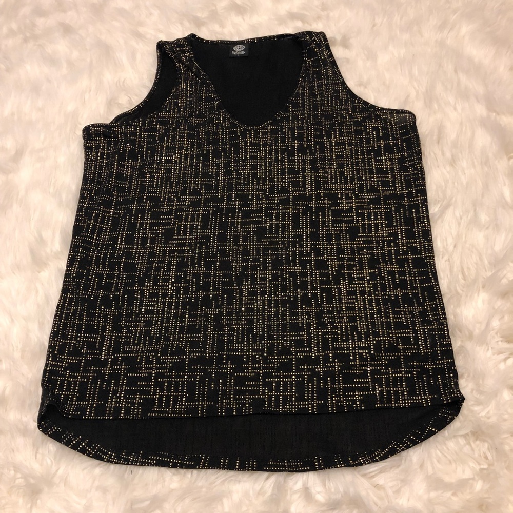 Bobeau Black tank gold embellishment large‎
